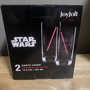 Disney Star Wars Darth Vader Drinking Glasses Set of 2 14oz